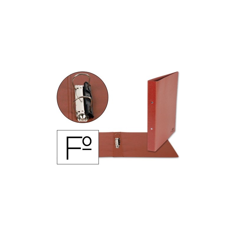 CARPETA DE 2 ANILLAS 25MM MIXTAS LIDERPAPEL FOLIO CARTON CUERO