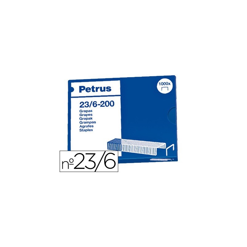 GRAPAS PETRUS N¼ 23/6 CAJA DE 1000 UNIDADES