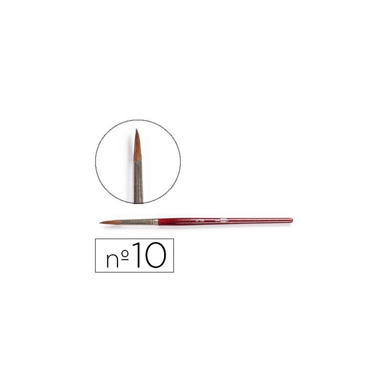 PINCELES ACUARELA LIDERPAPEL N¼ 10 VIROLA CROMADA PELO ENGOMADO