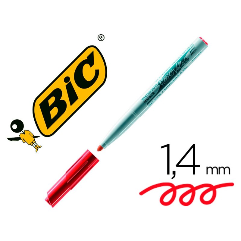 ROTULADOR BIC VELLEDA PARA PIZARRA ROJO PUNTA REDONDA 1,4 MM