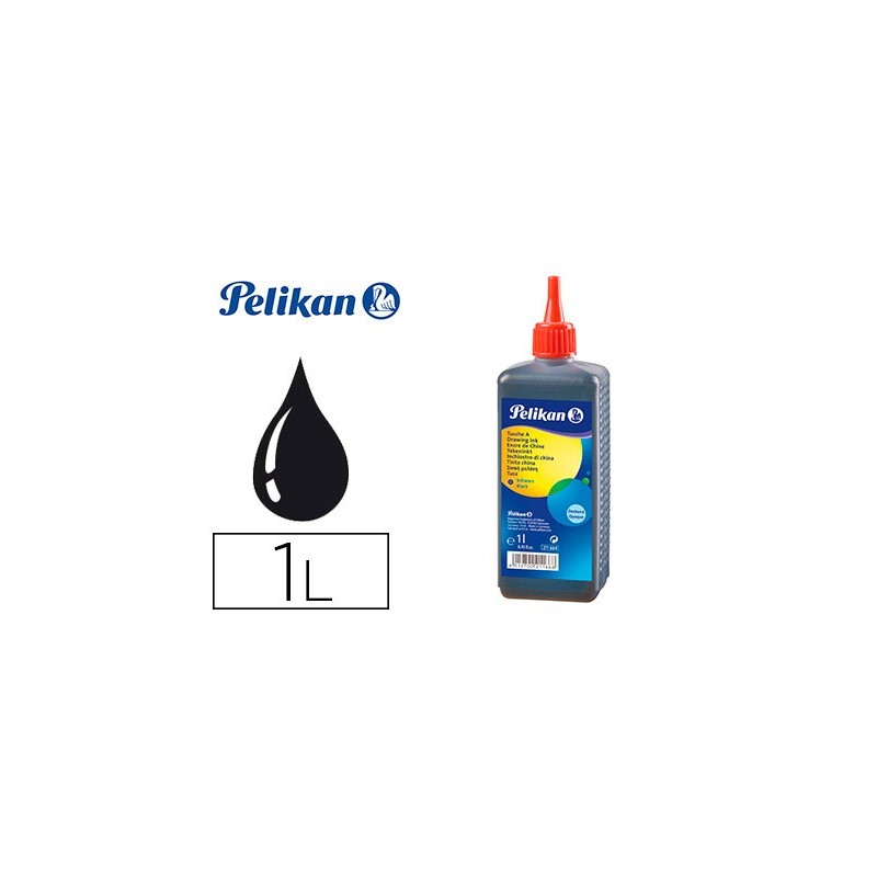 TINTA CHINA PELIKAN NEGRA FRASCO 1 L