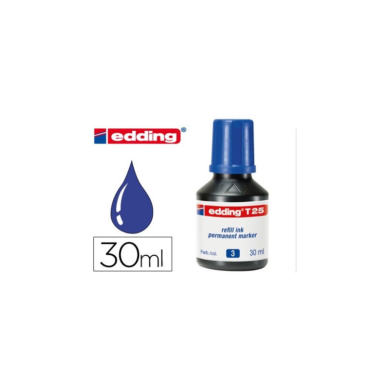 TINTA ROTULADOR EDDING T-25 AZUL FRASCO DE 30 ML