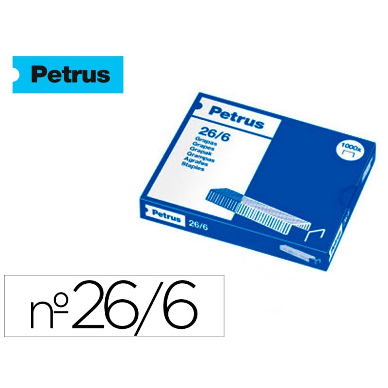 GRAPAS PETRUS N¼ 26/6 GALVANIZADA CAJA DE 1000 UNIDADES