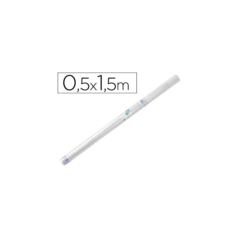 ROLLO PLASTICO ADHESIVO LIDERPAPEL 0.50X1.50 50 MC -FORRALIBROS REMOVIBLE