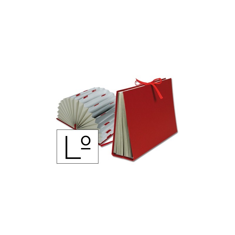CARPETA FUELLE LIDERPAPEL LETRAS CARTON FORRADO BURDEOS
