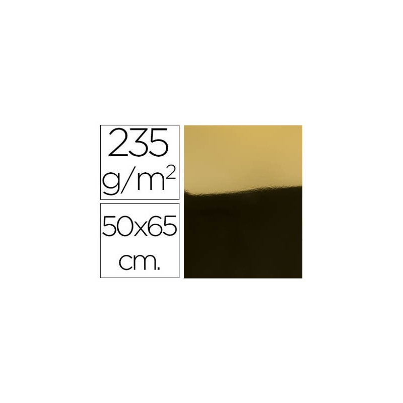 CARTULINA LIDERPAPEL 50X65 CM 235G/M2 METALIZADA ORO