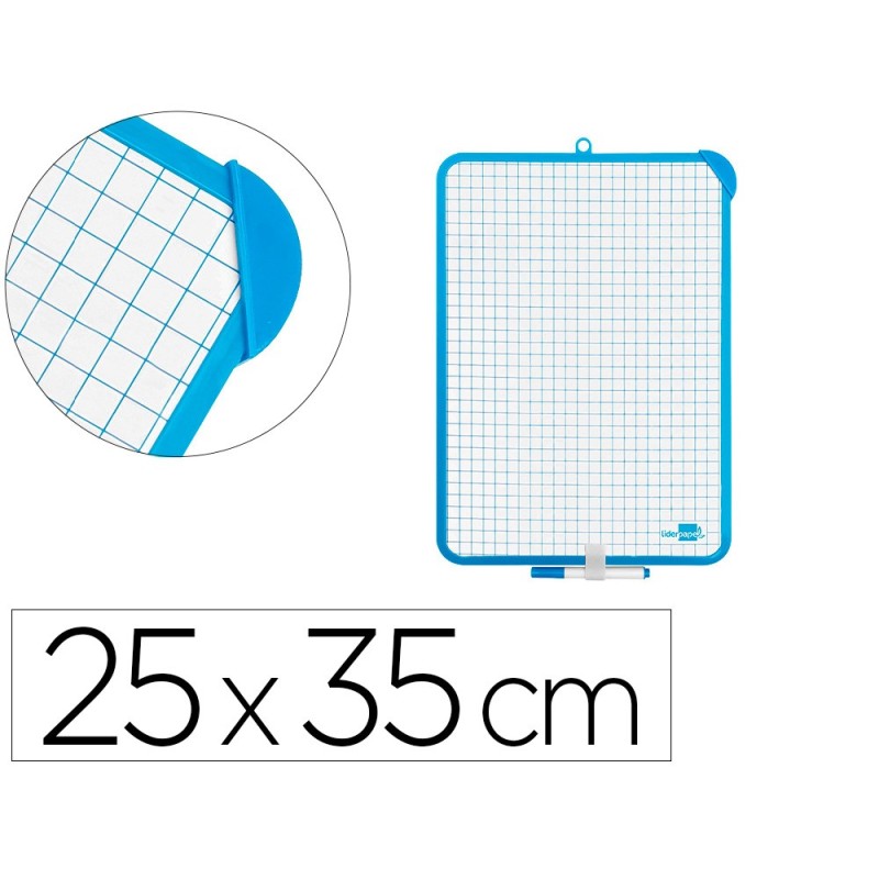 PIZARRA BLANCA LIDERPAPEL 25X35 CM CON ROTULADOR Y BORRADOR