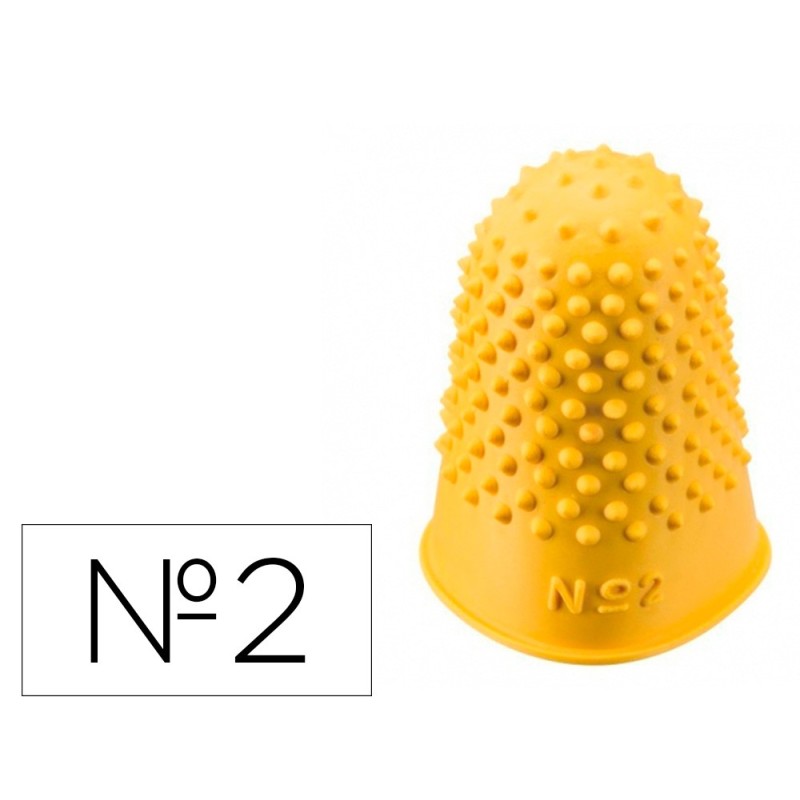 DEDILES Q-CONNECT GOMA N¼2 22-24 MM DIAMETRO CAJA DE 12 UNIDADES COLOR AMARILLO