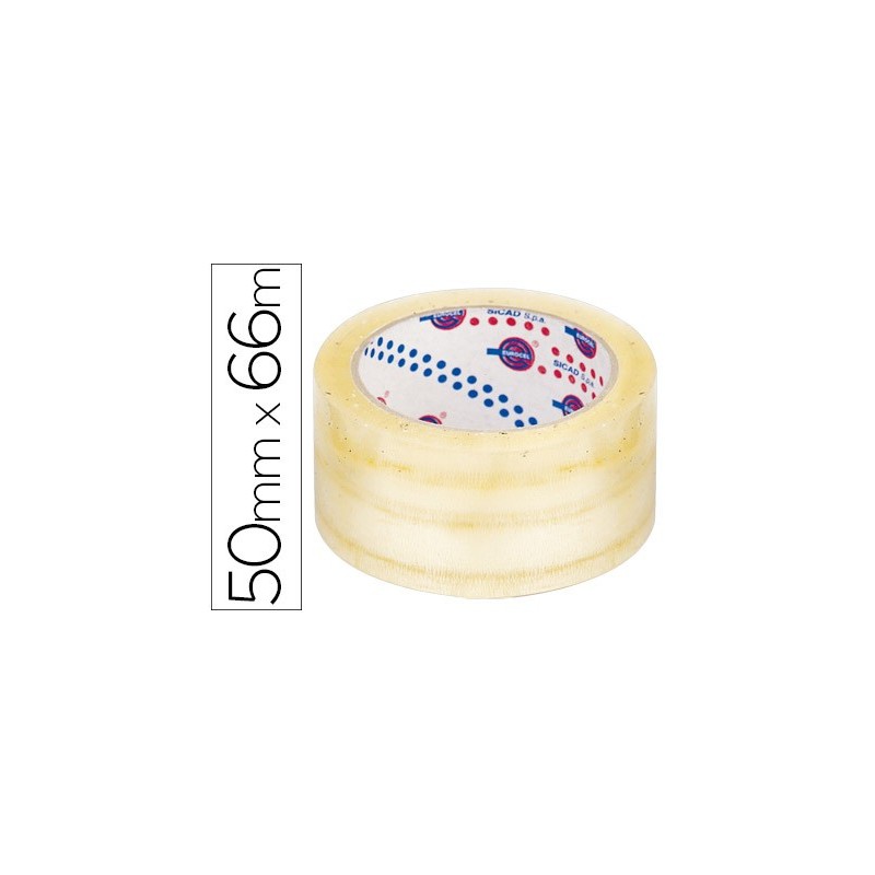 CINTA ADHESIVA EUROCEL POLIPROPILENO TRANSPARENTE 66 MT X 50 MM -PARA EMBALAJE