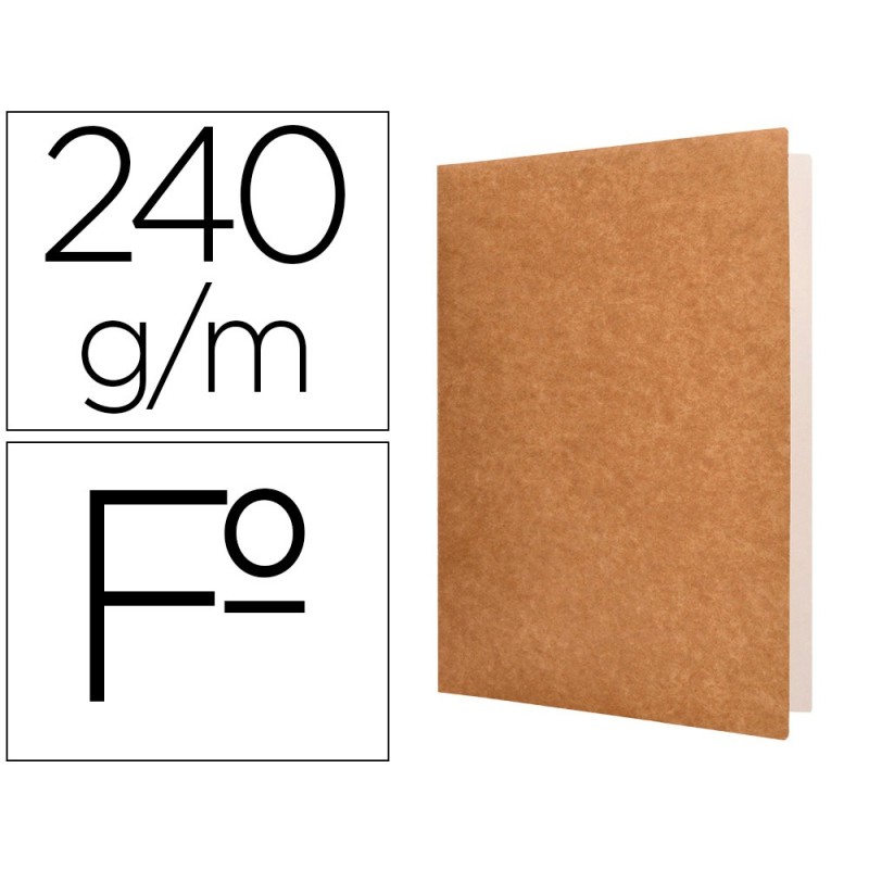 SUBCARPETA LIDERPAPEL FOLIO KRAFT INTERIOR BLANCO 240G/M2