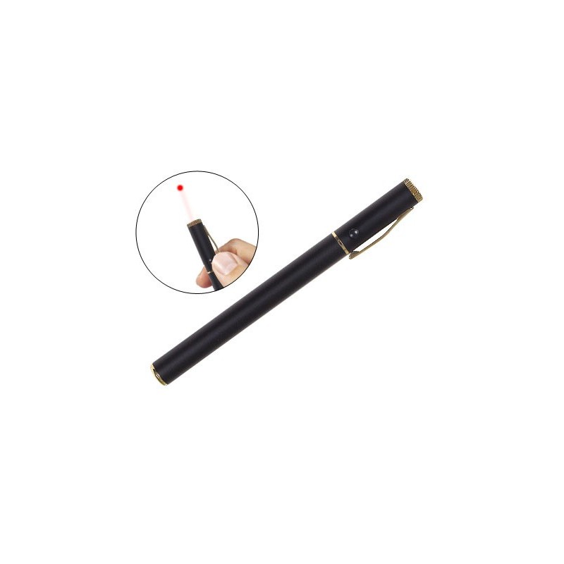 PUNTERO LASER Q-CONNECT HAZ DE LUZ ROJA METALICO COLOR NEGRO