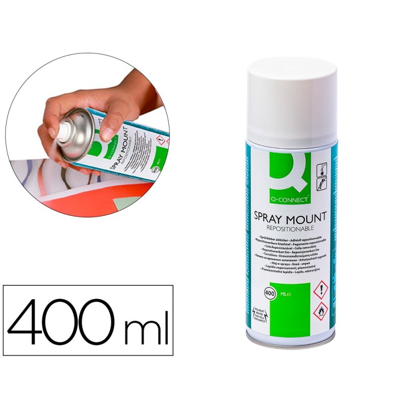 PEGAMENTO Q-CONNECT SPRAY QUICK MOUNT ADHESIVO REPOSICIONABLE 400 ML