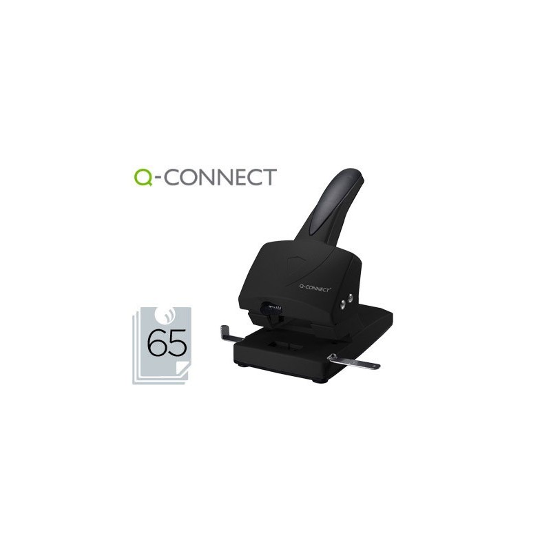 TALADRADOR Q-CONNECT KF01237 NEGRO ABERTURA 6,5 MM CAPACIDAD 65 HOJAS