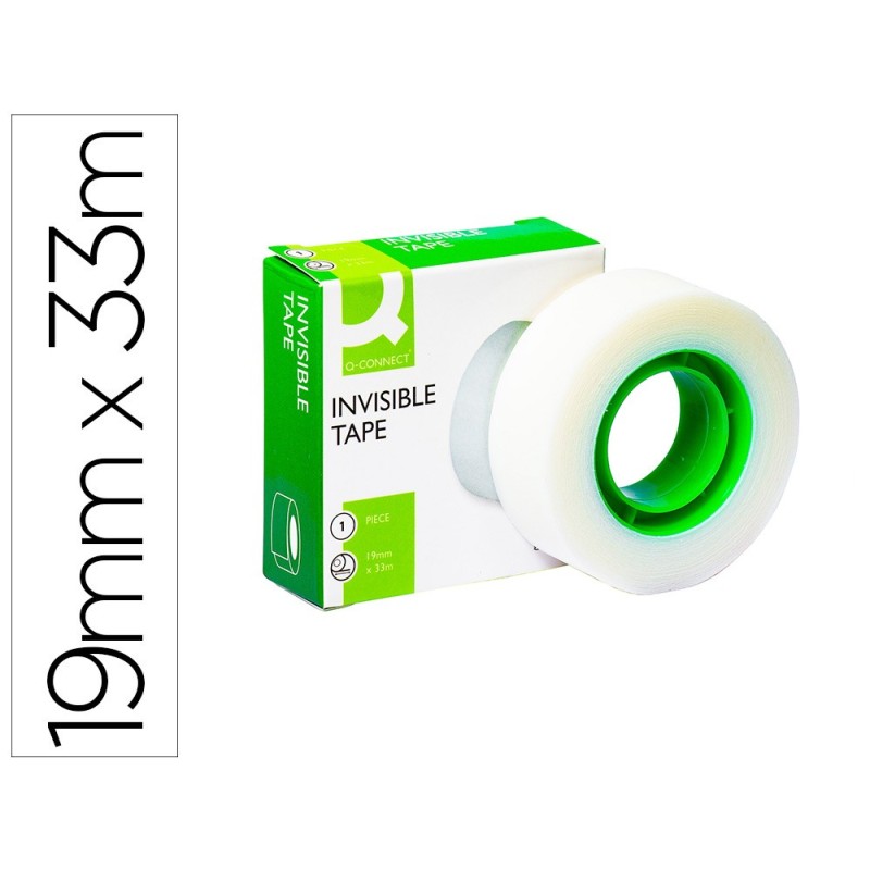 CINTA ADHESIVA Q-CONNECT 33 MT X 19 MM INVISIBLE