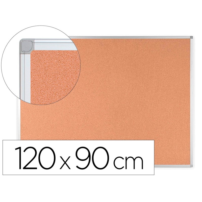 PIZARRA CORCHO Q-CONNECT MARCO DE ALUMINIO 120X90 CM