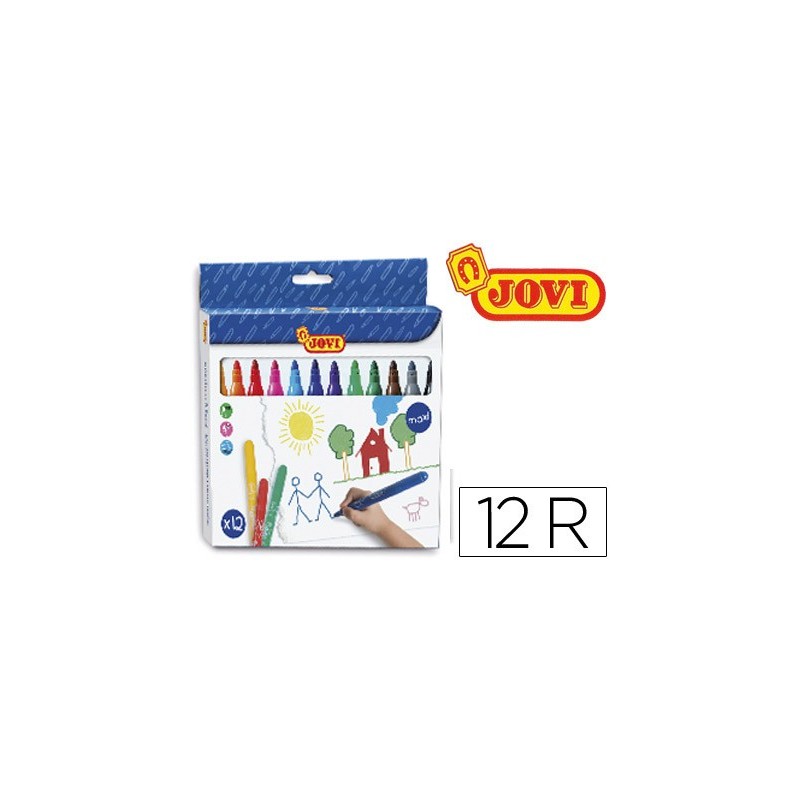 ROTULADOR JOVI MAXI 13 MM CAJA DE 12 ROTULADORES SURTIDOS