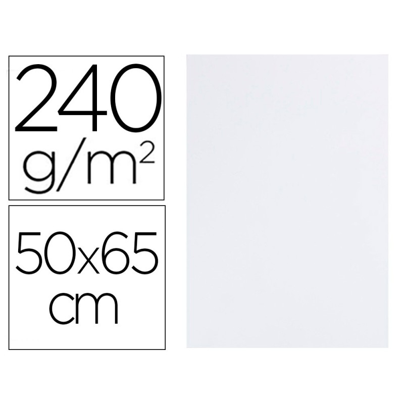 CARTULINA LIDERPAPEL 50X65 CM 240G/M2 BLANCO