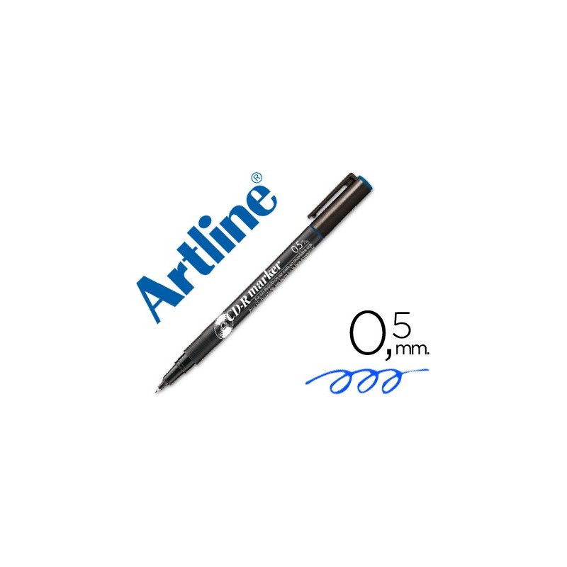 ROTULADOR ARTLINE PARA CD PUNTA DE FIBRA PERMANENTE EK-883 AZUL -PUNTA REDONDA 0.5 MM