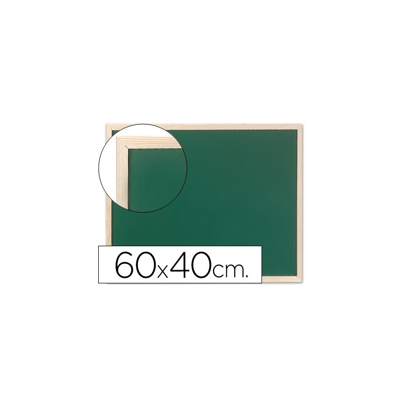 PIZARRA VERDE Q-CONNECT MARCO DE MADERA 60X40 CM SIN REPISA
