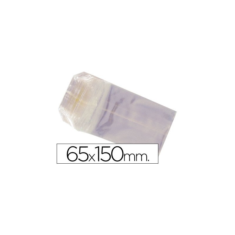 BOLSAS CELOFAN 65X150 MM PAQUETE 100 UNIDADES