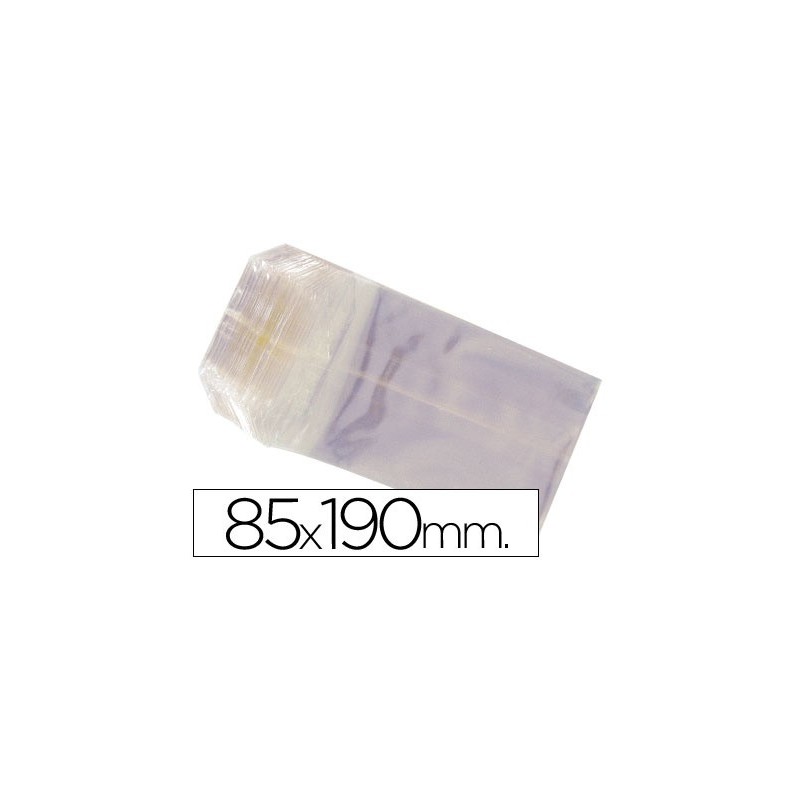 BOLSAS CELOFAN 85X190 MM PAQUETE 100 UNIDADES