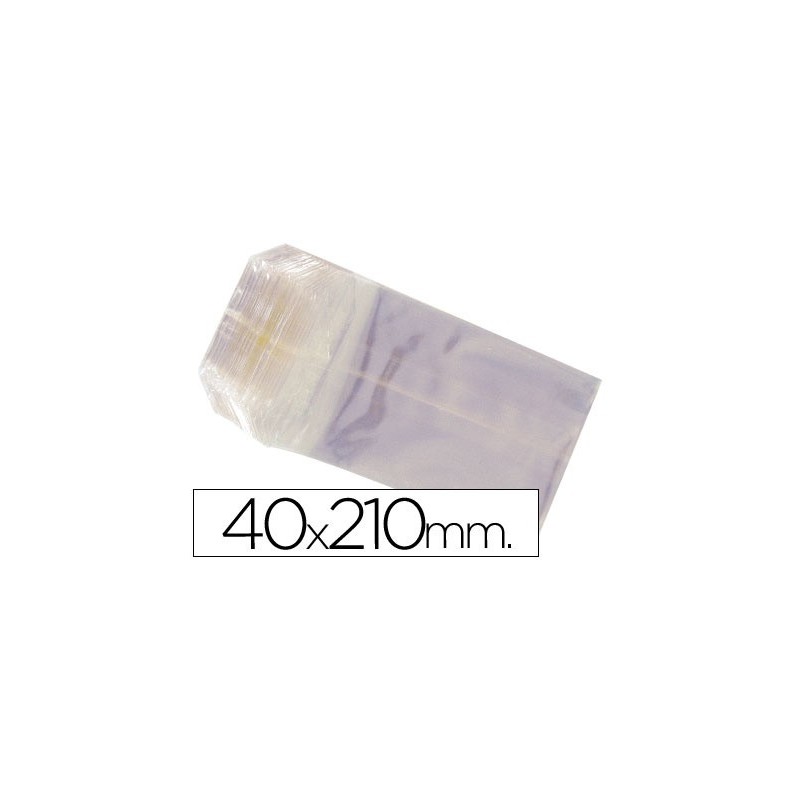 BOLSAS CELOFAN 40X210 MM PAQUETE 100 UNIDADES