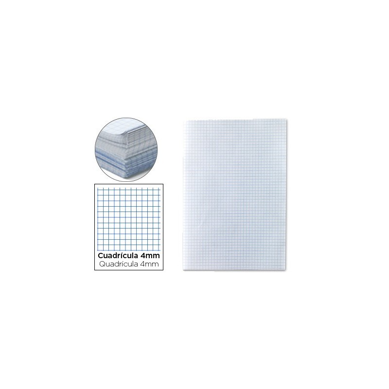 PAPEL FLORETE LIDERPAPEL CUADRO 4MM 60G/M2 PAQUETE DE 250