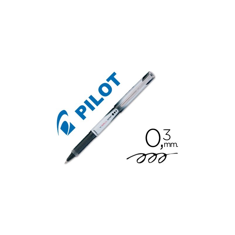 ROTULADOR PILOT ROLLER V-BALL GRIP NEGRO 0.5 MM
