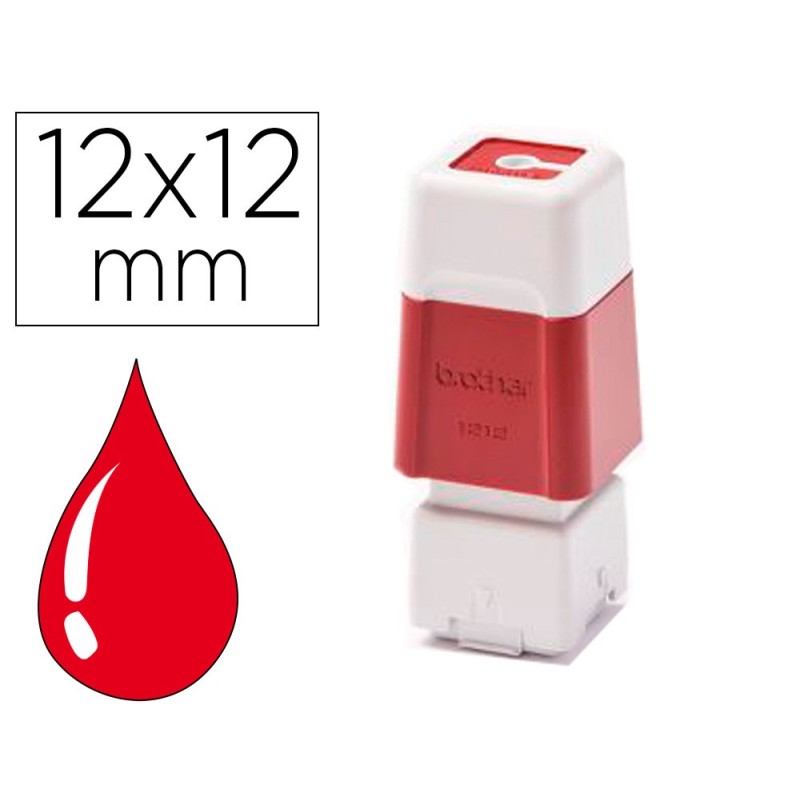 SELLO AUTOMATICO BROTHER 12 MM X 12 MM ROJO