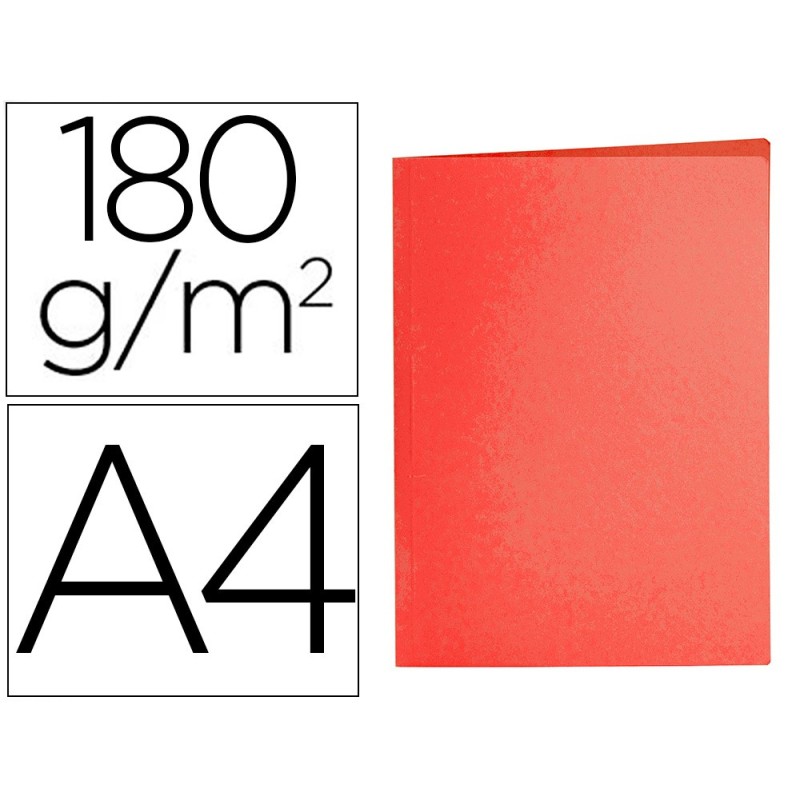 SUBCARPETA LIDERPAPEL DIN A4 ROJO INTENSO 180G/M2
