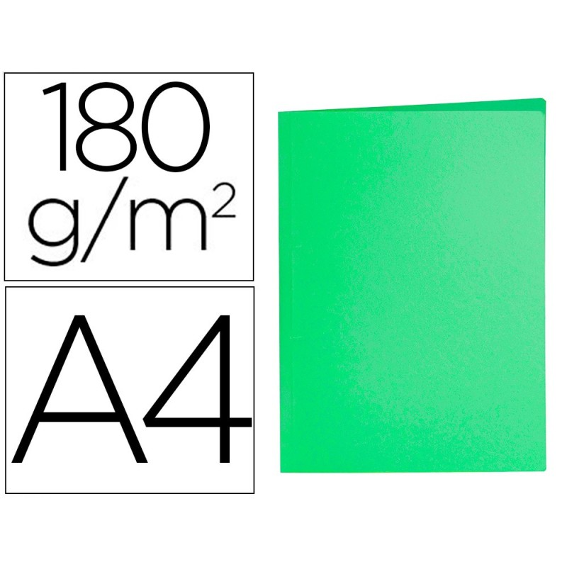 SUBCARPETA LIDERPAPEL DIN A4 VERDE INTENSO 180G/M2