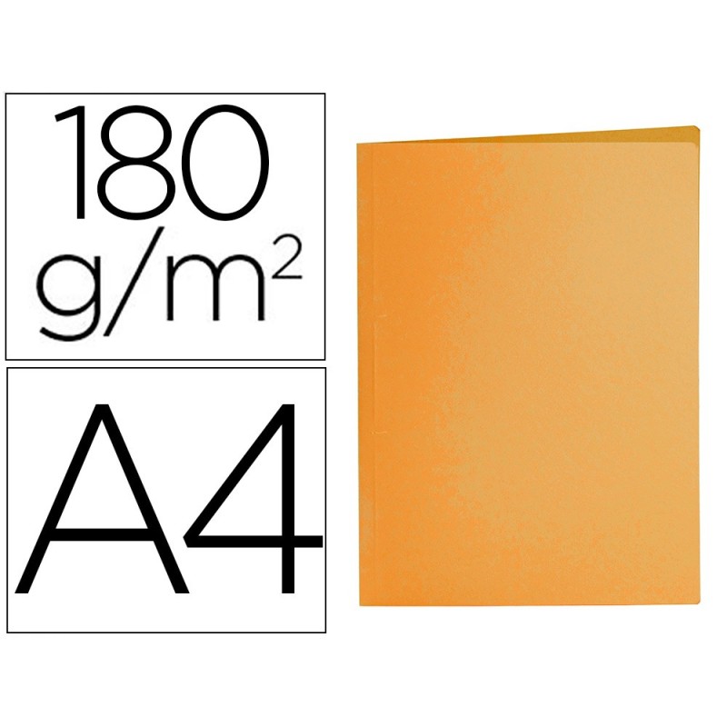 SUBCARPETA LIDERPAPEL A4 NARANJA INTENSO 180G/M2
