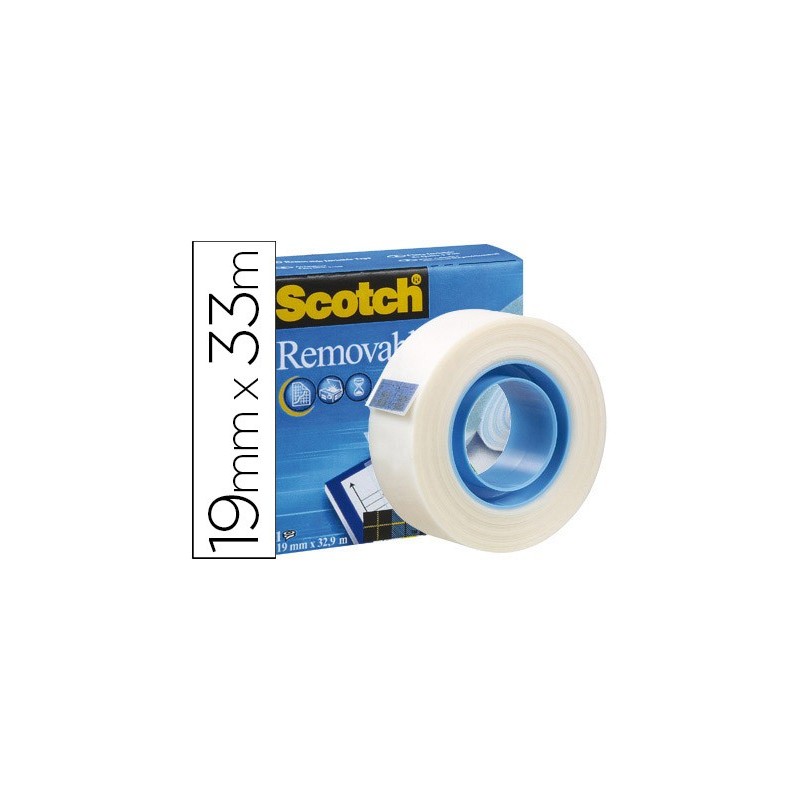 CINTA ADHESIVA SCOTCH MAGIC REMOVIBLE 33 MT X 19 MM