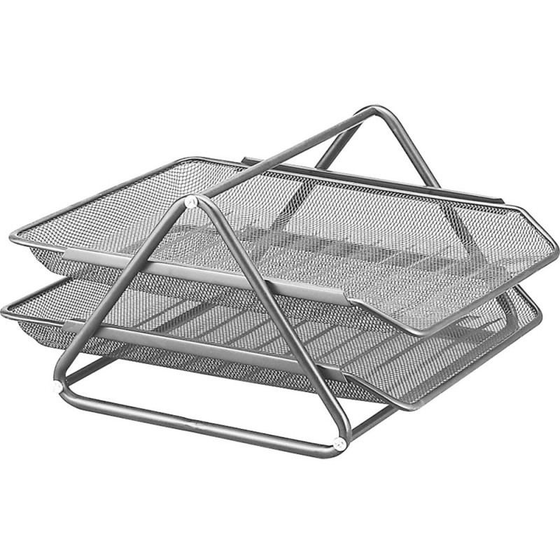 BANDEJA SOBREMESA METALICA Q-CONNECT REJILLA GXA100 PLATA2 BANDEJAS MOVIBLES -300X185X 350 MM