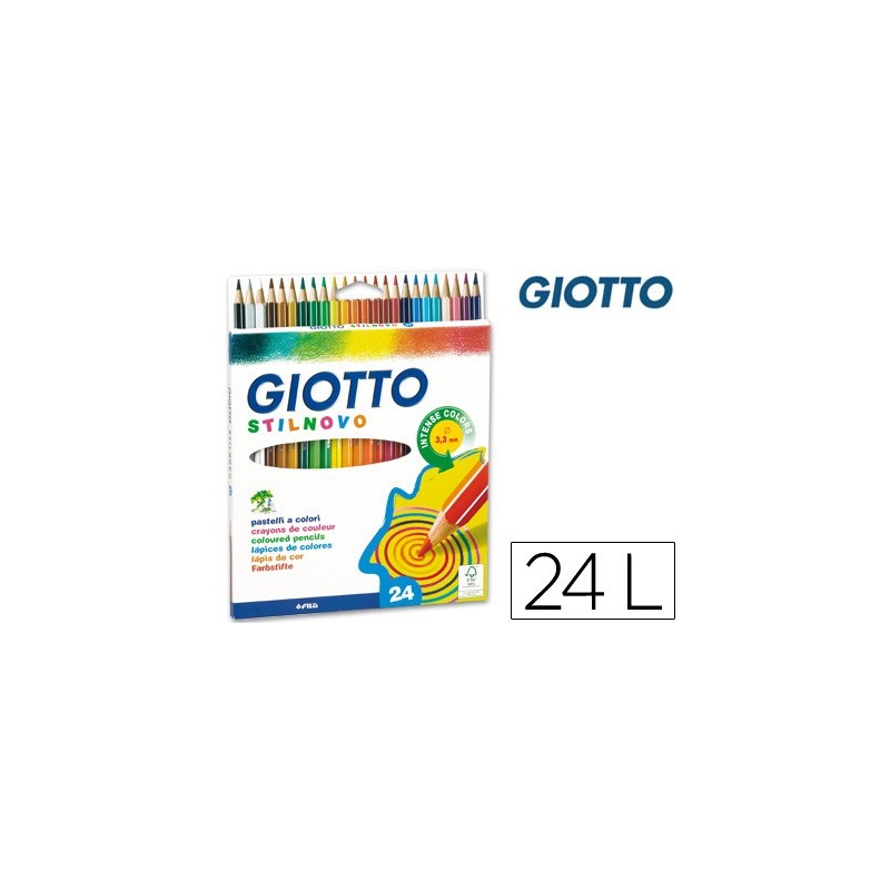 LAPICES DE COLORES GIOTTO STILNOVO 24 COLORES UNIDAD