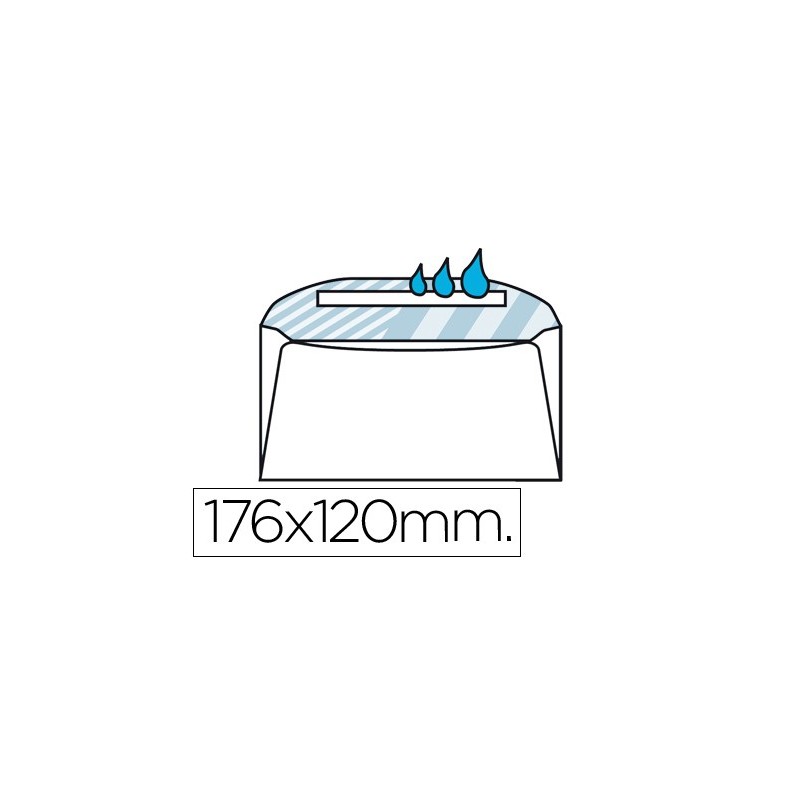 SOBRE LIDERPAPEL N.7 BLANCO COMERCIAL NORMALIZADO 120X176MM ENGOMADO CAJA DE 500 UNIDADES