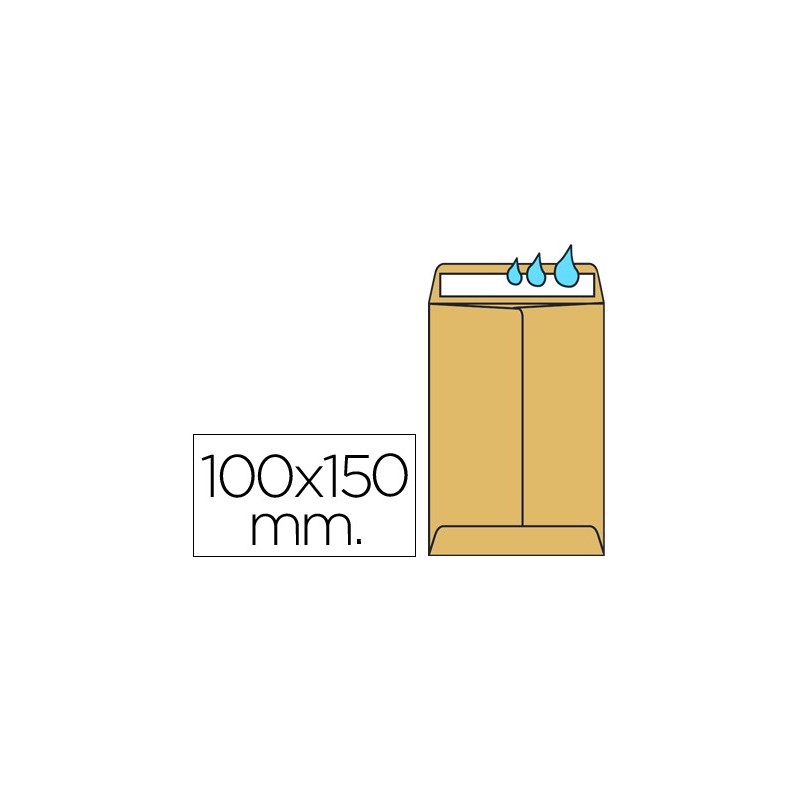 SOBRE LIDERPAPEL BOLSA N.1 KRAFT SALARIOS 100X145 MM TIRA SILICONA CAJA DE 1000 UNIDADES