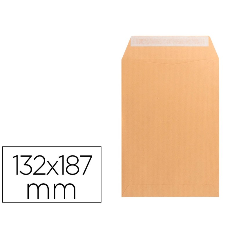SOBRE LIDERPAPEL BOLSA N.4 KRAFT SALARIOS 132X187 MM TIRA DE SILICONA CAJA DE 500 UNIDADES