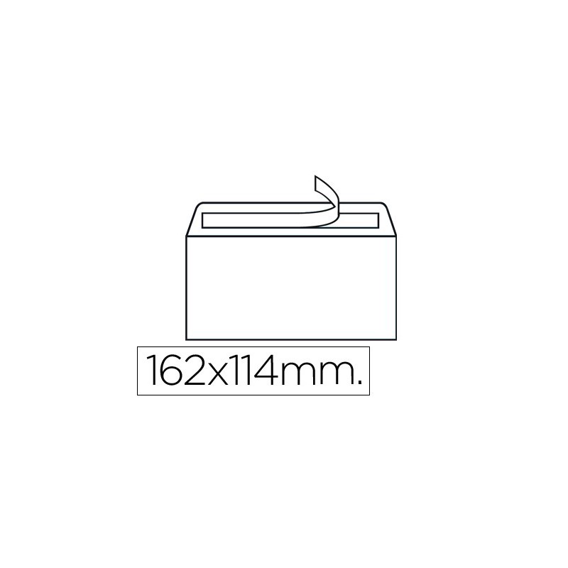 SOBRE LIDERPAPEL N.19 BLANCO C6 114X162 MM TIRA DE SILICONACAJA DE 500 UNIDADES