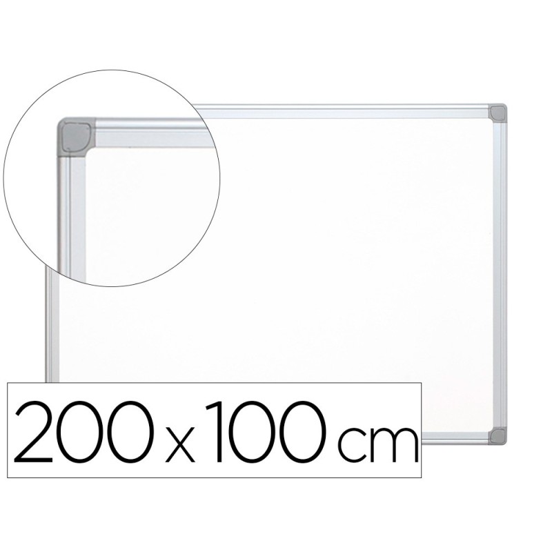 PIZARRA BLANCA Q-CONNECT LAMINADA MARCO DE ALUMINIO 200X100 CM