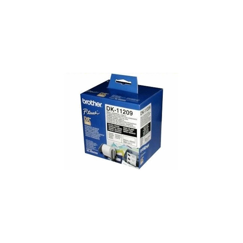 ETIQUETA ADHESIVA BROTHER DK11209 -TAMAO 62X29 MM PARA IMPRESORAS DE ETIQUETAS SOLO 1050/N/1060N -800 ETIQ.-