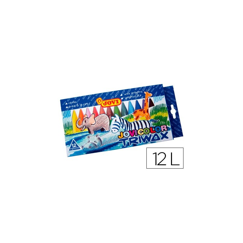 LAPICES CERA JOVICOLOR TRIANGULAR TRIWAX 12 COLORES