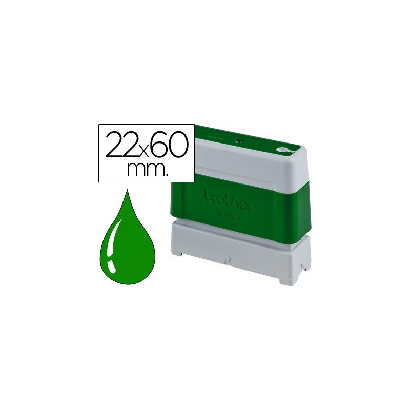 SELLO AUTOMATICO BROTHER 22 MM X 60 MM VERDE