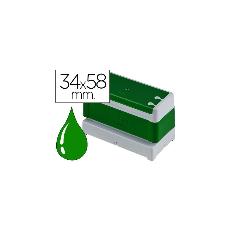 SELLO AUTOMATICO BROTHER 34 MM X 58 MM VERDE