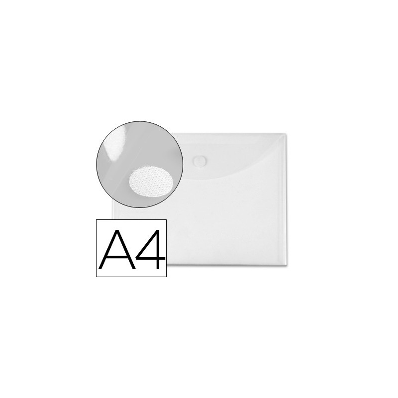 CARPETA LIDERPAPEL DOSSIER A4 CIERRE DE VELCRO TRANSPARENTE