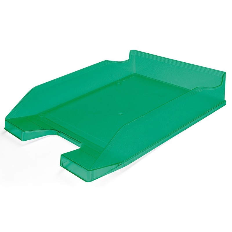 BANDEJA SOBREMESA PLASTICO Q-CONNECT VERDE TRANSPARENTE 240X70X340 MM