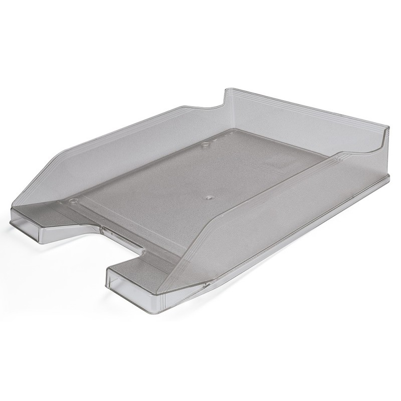BANDEJA SOBREMESA PLASTICO Q-CONNECT GRIS OSCURO TRANSPARENTE 240X70X340 MM