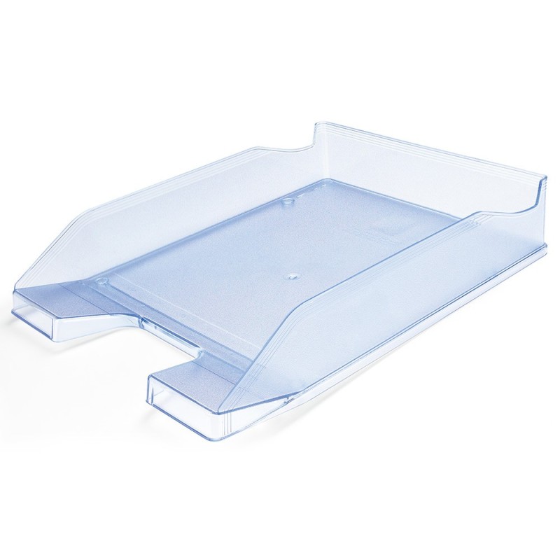 BANDEJA SOBREMESA PLASTICO Q-CONNECT AZUL CLARO TRANSPARENTE 240X70X340 MM
