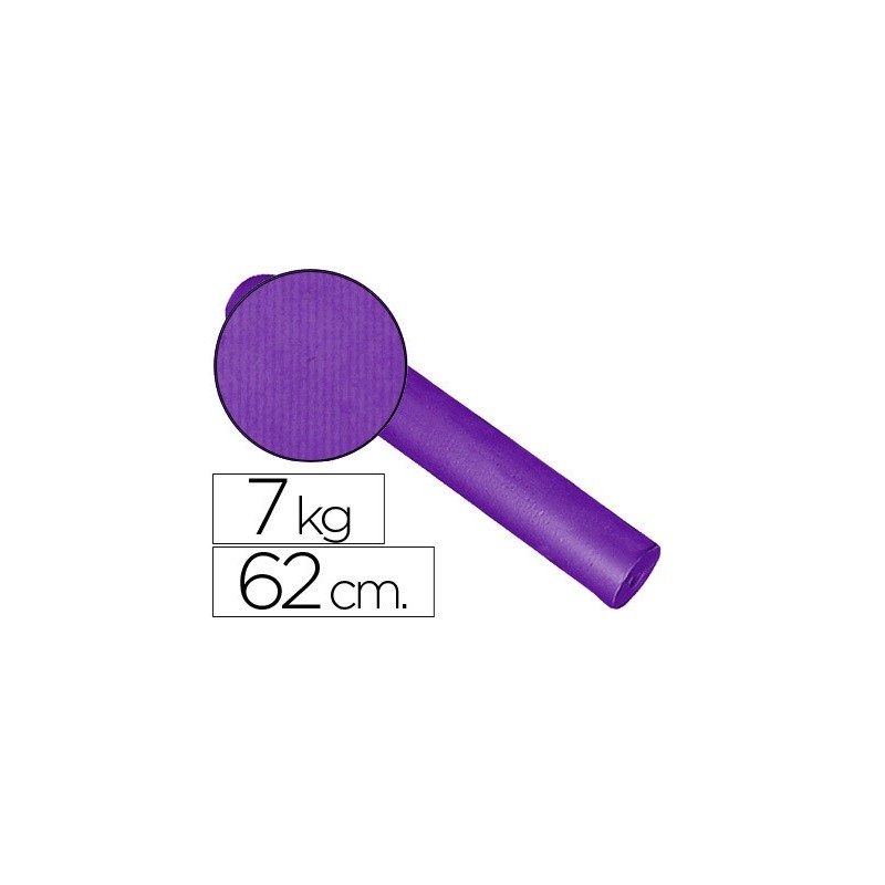 PAPEL DE REGALO KRAFT LISO BOBINA 62 CM 7 KG COLOR LILA