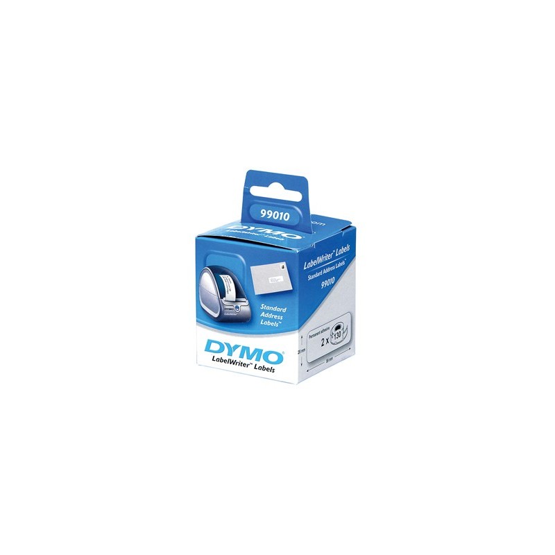 ETIQUETA ADHESIVA DYMO 99010 -TAMAO 89X28 MM PARA IMPRESORA 400 130 ETIQUETAS USO DIRECCIONES CAJA DE 2
